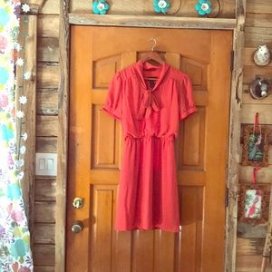 Orange chiffon dress
